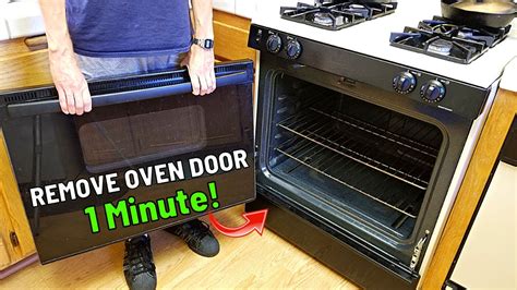 how to remove a stoves oven door